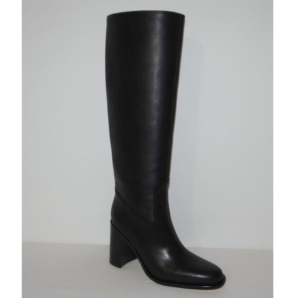LOEFFLER RANDALL knee high HEIDI boots black leather US 7.5 New - Picture 4 of 6
